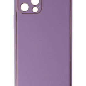 iPhone 12 Pro Kılıf Coco Deri Silikon Kapak - Lila-(5796)