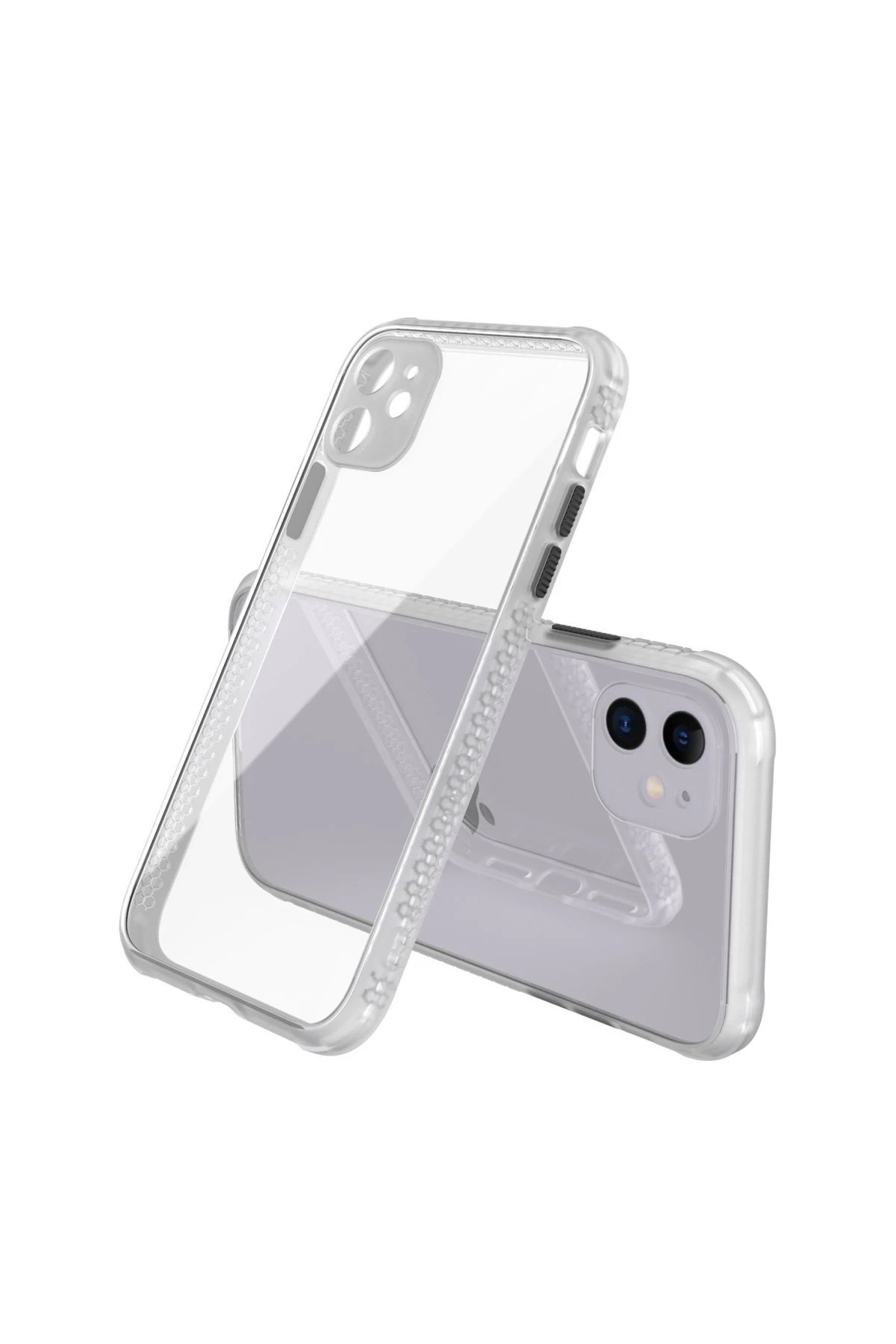 iPhone 12 Kılıf Miami Şeffaf Silikon - Şeffaf-(5796)