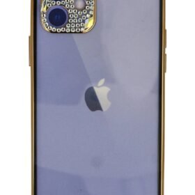 iPhone 12 Kılıf Liva Taşlı Silikon - Siyah-(5796)