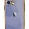 iPhone 12 Kılıf Liva Taşlı Silikon - Pembe-(5796)