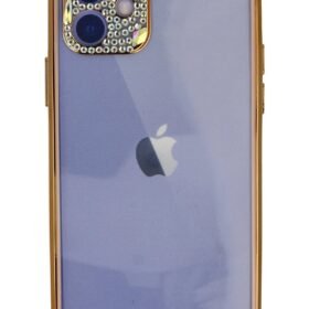 iPhone 12 Kılıf Liva Taşlı Silikon - Pembe-(5796)