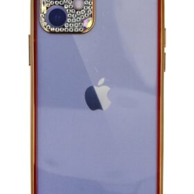 iPhone 12 Kılıf Liva Taşlı Silikon - Kırmızı-(5796)