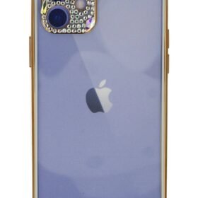 iPhone 12 Kılıf Liva Taşlı Silikon - Beyaz-(5796)