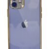 iPhone 12 Kılıf Liva Taşlı Silikon - Mor-(5796)