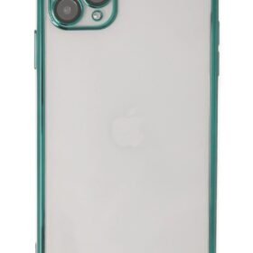 iPhone 11 Pro Kılıf Lensli Silikon - Yeşil-(5796)