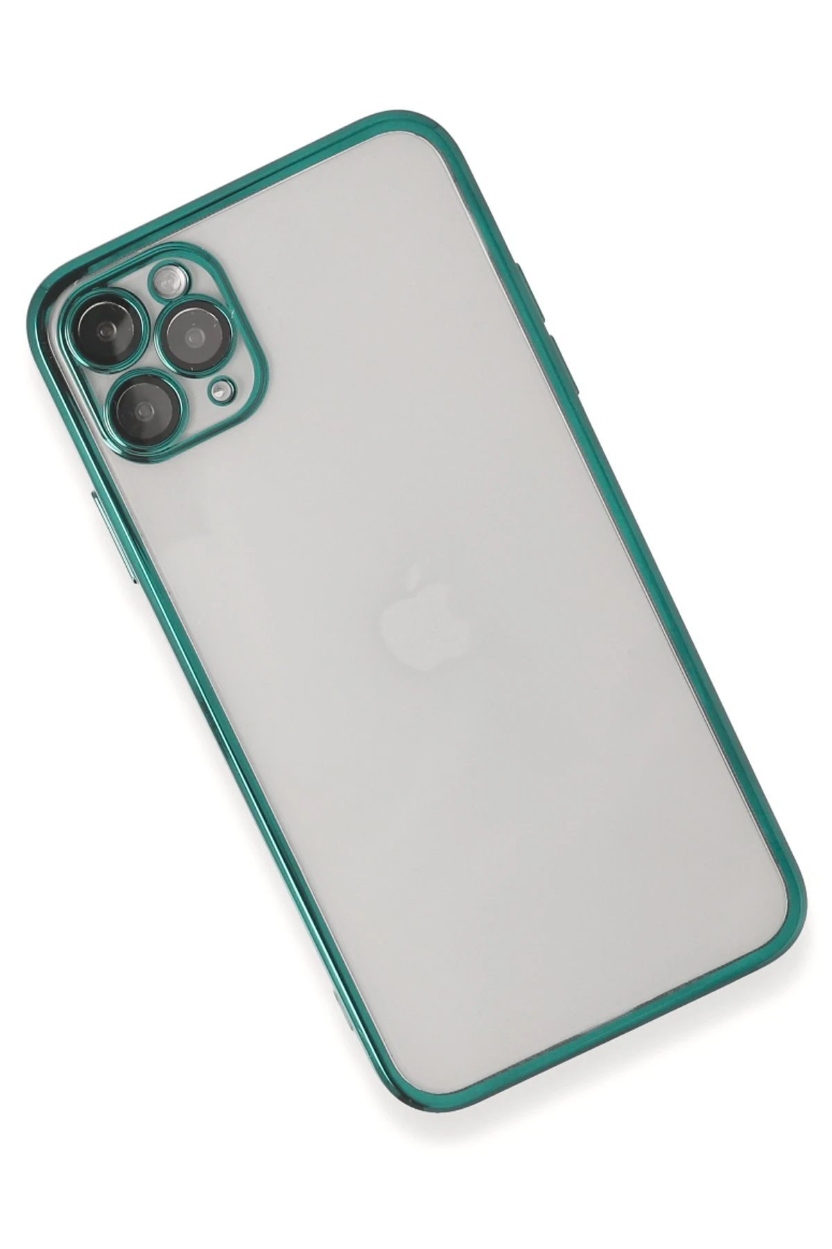 iPhone 11 Pro Kılıf Lensli Silikon - Yeşil-(5796) - Görsel 2