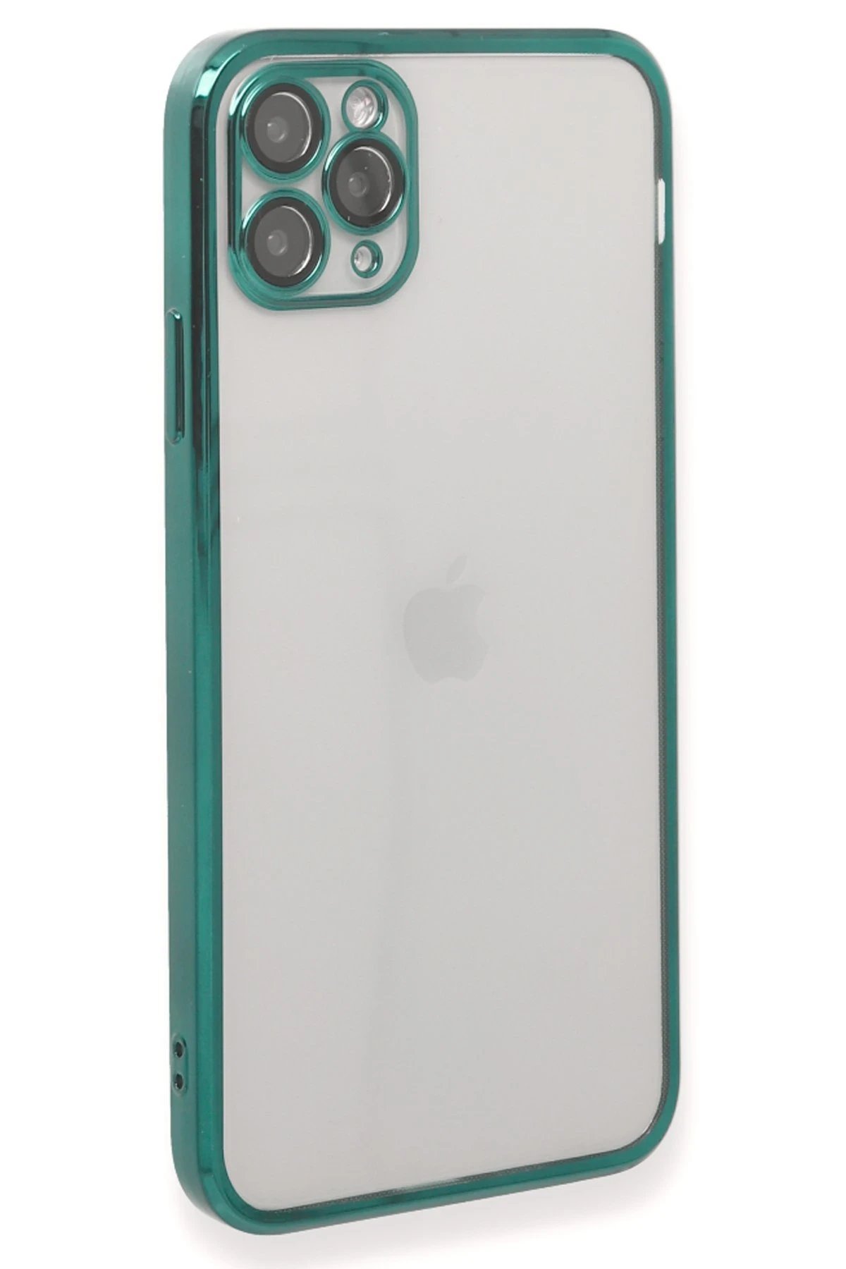 iPhone 11 Pro Kılıf Lensli Silikon - Yeşil-(5796) - Görsel 3