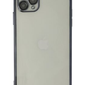 iPhone 11 Pro Max Kılıf Lensli Silikon - Siyah-(5796)