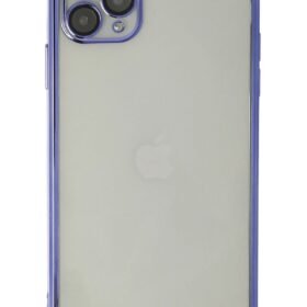 iPhone 11 Pro Max Kılıf Lensli Silikon - Mor-(5796)