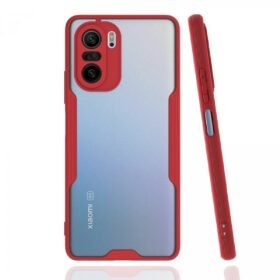 Xiaomi Poco F3 Kılıf Platin Silikon - Kırmızı-(5796)