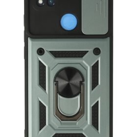 Xiaomi Redmi 9C Kılıf Pars Lens Yüzüklü Silikon - Yeşil-(5796)