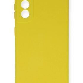 Samsung Galaxy S21 FE Kılıf Nano içi Kadife Silikon - Sarı-(5796)