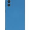 Samsung Galaxy S21 FE Kılıf Nano içi Kadife Silikon - Mavi-(5796)