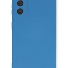 Samsung Galaxy S21 FE Kılıf Nano içi Kadife Silikon - Mavi-(5796)