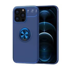 iPhone 13 Pro Kılıf Range Yüzüklü Silikon - Mavi-(5796)