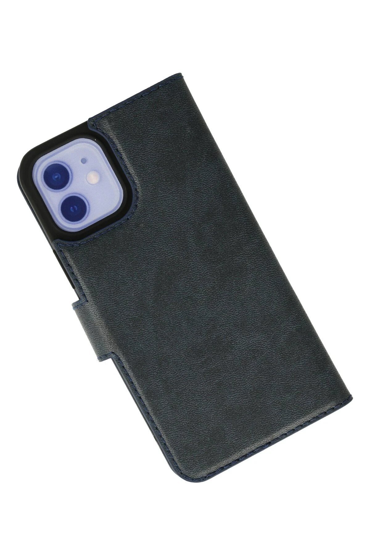 iPhone 12 Kılıf Trend S Plus Kapaklı Kılıf - Lacivert-(5796) - Görsel 2