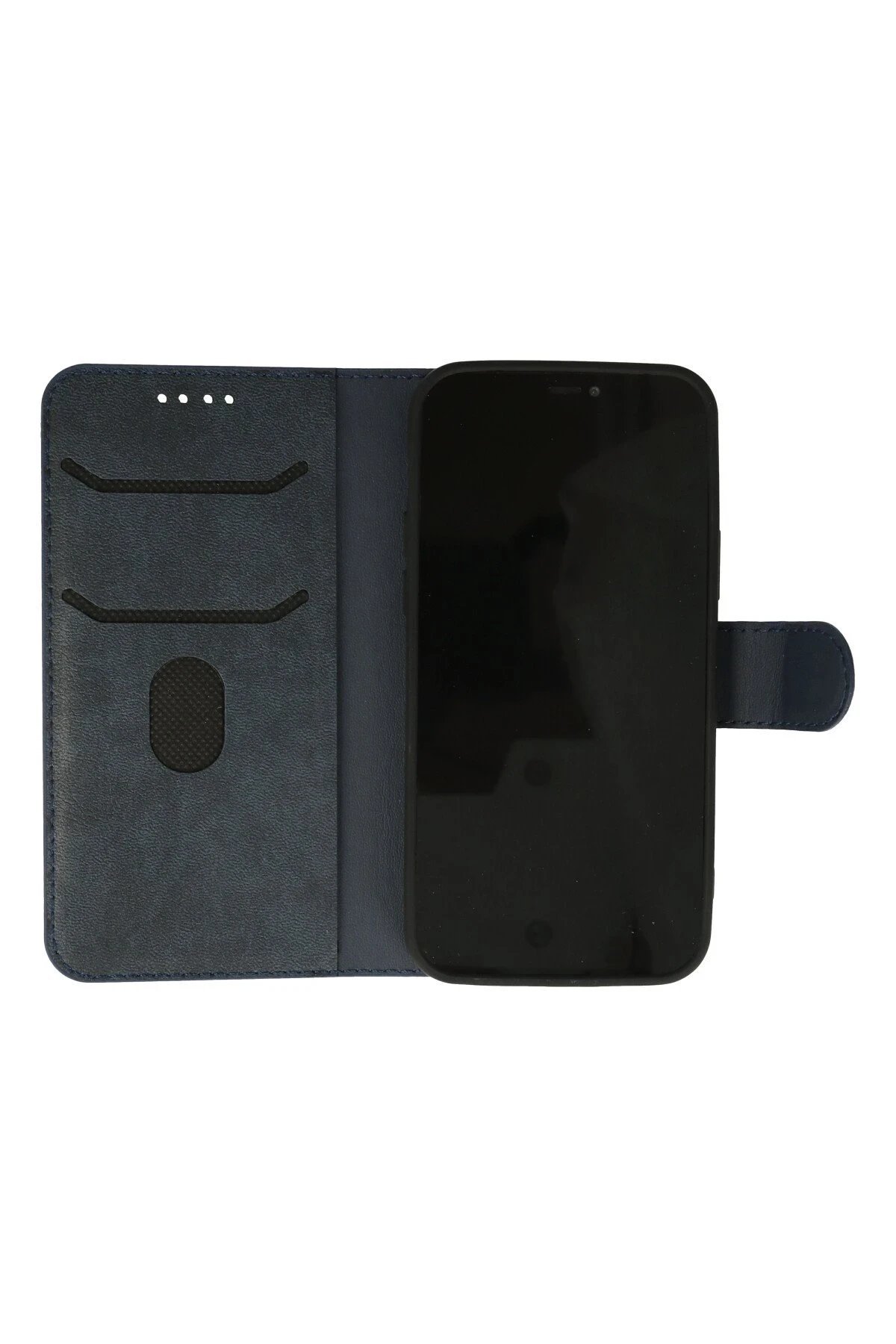 iPhone 12 Kılıf Trend S Plus Kapaklı Kılıf - Lacivert-(5796) - Görsel 3