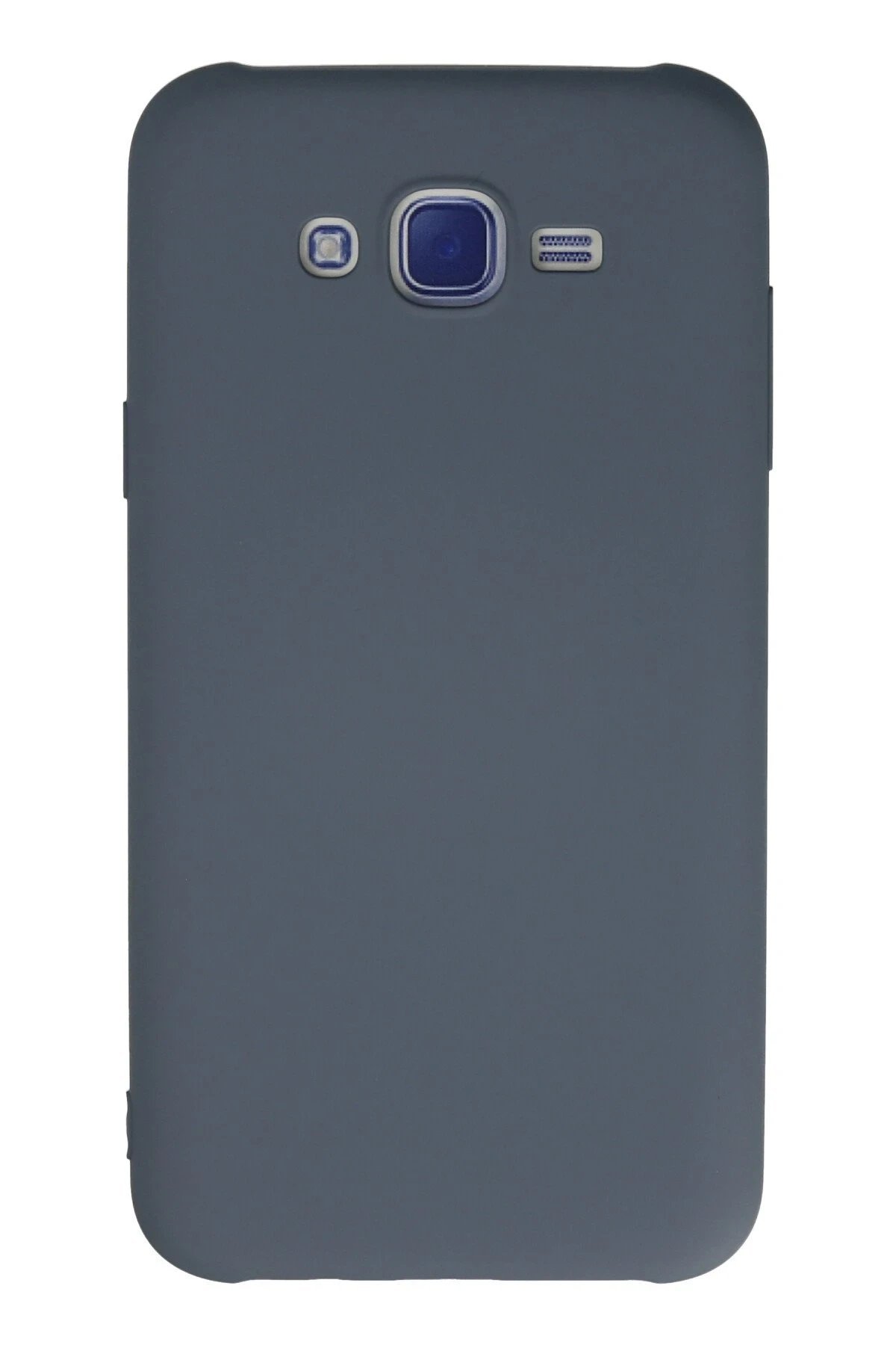 Samsung Galaxy J7 Kılıf Nano içi Kadife Silikon - Gri-(5796)