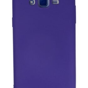 Samsung Galaxy J7 Kılıf Nano içi Kadife Silikon - Mor-(5796)