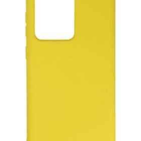 Samsung Galaxy S20 Ultra Kılıf Nano içi Kadife Silikon - Sarı-(5796)