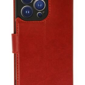 iPhone 13 Pro Kılıf Trend S Plus Kapaklı Kılıf - Kırmızı-(5796)