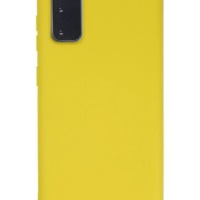 Samsung Galaxy S20 Kılıf Nano içi Kadife Silikon - Sarı-(5796)