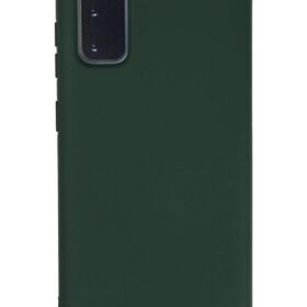 Samsung Galaxy S20 Kılıf Nano içi Kadife Silikon - Koyu Yeşil-(5796)