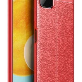 Samsung Galaxy A22 Kılıf Auto Focus Kapak - Kırmızı-(5796)