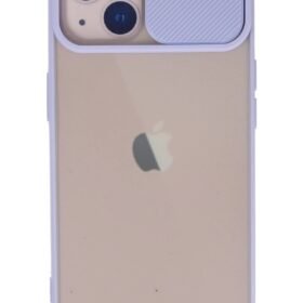 iPhone 13 Kılıf Palm Buzlu Kamera Sürgülü Silikon - Lila-(5796)