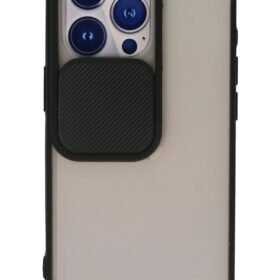 iPhone 13 Pro Kılıf Palm Buzlu Kamera Sürgülü Silikon - Siyah-(5796)