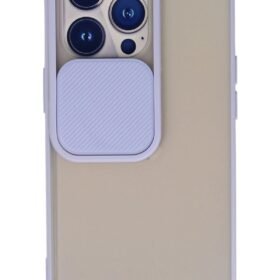 iPhone 13 Pro Kılıf Palm Buzlu Kamera Sürgülü Silikon - Lila-(5796)