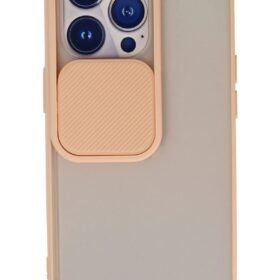 iPhone 13 Pro Kılıf Palm Buzlu Kamera Sürgülü Silikon - Pembe-(5796)