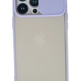 iPhone 13 Pro Max Kılıf Palm Buzlu Kamera Sürgülü Silikon - Lila-(5796)