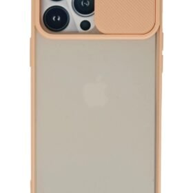 iPhone 13 Pro Max Kılıf Palm Buzlu Kamera Sürgülü Silikon - Pembe-(5796)