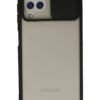 Samsung Galaxy A22 Kılıf Palm Buzlu Kamera Sürgülü Silikon - Siyah-(5796)