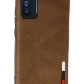 Samsung Galaxy A03S Kılıf Loop Deri Silikon - Kahverengi-(5796)