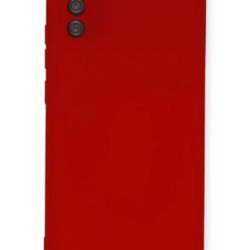 Samsung Galaxy A03S Kılıf Nano içi Kadife Silikon - Kırmızı-(5796)