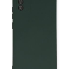 Samsung Galaxy A03S Kılıf Nano içi Kadife Silikon - Koyu Yeşil-(5796)