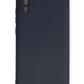 Samsung Galaxy A03S Kılıf Nano içi Kadife Silikon - Lacivert-(5796)