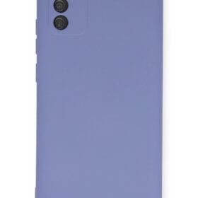 Samsung Galaxy A03S Kılıf Nano içi Kadife Silikon - Lila-(5796)