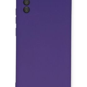 Samsung Galaxy A03S Kılıf Nano içi Kadife Silikon - Mor-(5796)