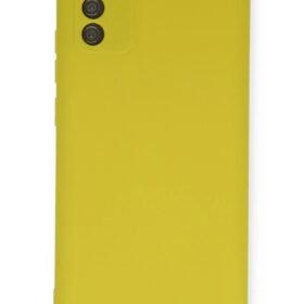 Samsung Galaxy A03S Kılıf Nano içi Kadife Silikon - Sarı-(5796)