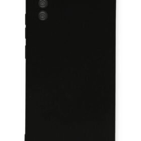 Samsung Galaxy A03S Kılıf Nano içi Kadife Silikon - Siyah-(5796)