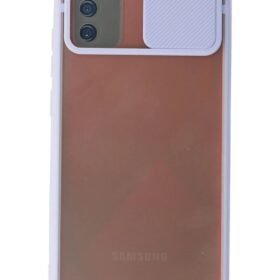 Samsung Galaxy A03S Kılıf Palm Buzlu Kamera Sürgülü Silikon - Lila-(5796)