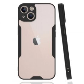 iPhone 13 Kılıf Platin Silikon - Siyah-(5796)