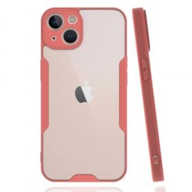 iPhone 13 Kılıf Platin Silikon - Pembe-(5796)