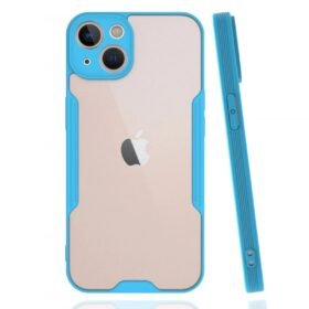 iPhone 13 Kılıf Platin Silikon - Mavi-(5796)
