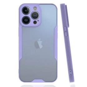 iPhone 13 Pro Max Kılıf Platin Silikon - Lila-(5796)