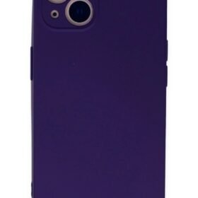iPhone 13 Mini Kılıf Nano içi Kadife Silikon - Mor-(5796)