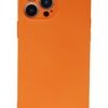 iPhone 13 Pro Kılıf Nano içi Kadife Silikon - Turuncu-(5796)